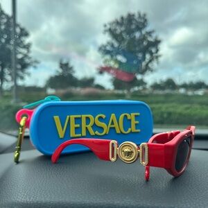 Versace Kids Sunglasses - Red with Gold Accents